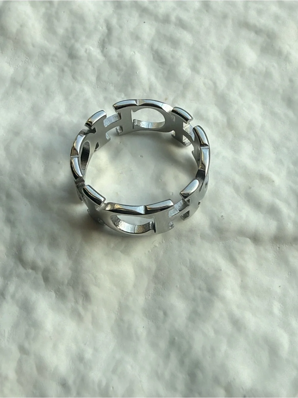 Stainless Steel - luxury inspired ring size 6
